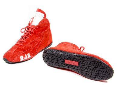 RJS Redline Shoe Mid-Top Red Size 8 SFI-5 500020454