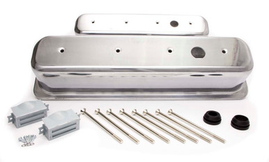 SBC Alum Tall Center Bolt V/C Plain Polished R6146-1