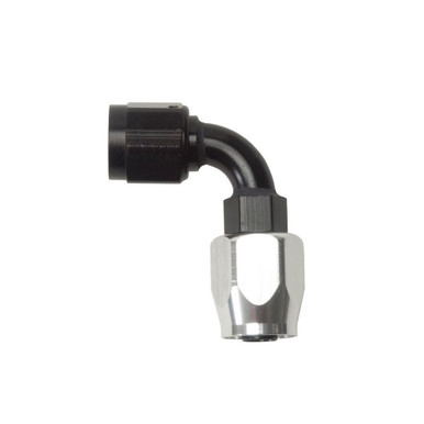 #8 90 Degree Hose End Black/Silver 610173