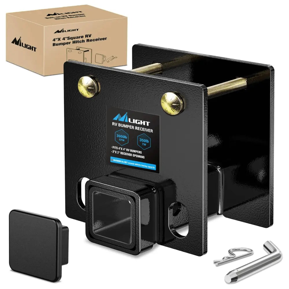 RV Bumper Hitch Receiver Fits 4in x 4in Square RV Rear Bumpers