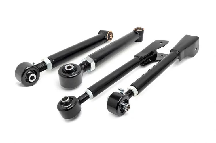 Rough Country 11920 Front Upper & Lower Adjustable Control Arm Kit for 84-06 Jeep Cherokee XJ & Wrangler TJ