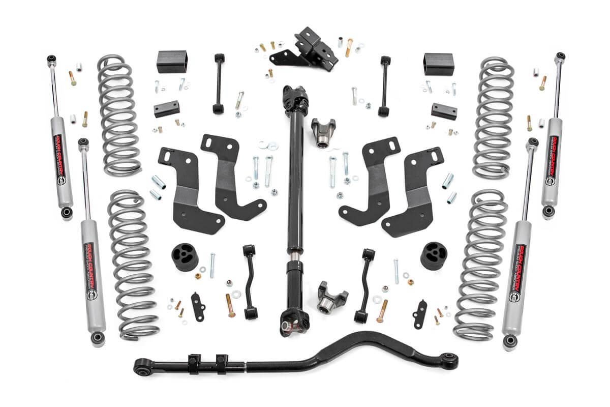 Rough Country 3.5in Suspension Lift Kit Stage 2 with Control Arm Dropfor 18-26 Jeep Wrangler JL Unlimited