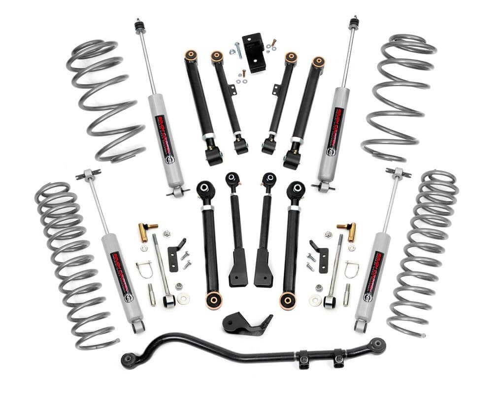 Rough Country 61220 2.5in X-Series Suspension Lift Kit for 97-06 Jeep Wrangler TJ with 6 Cylinder Engine