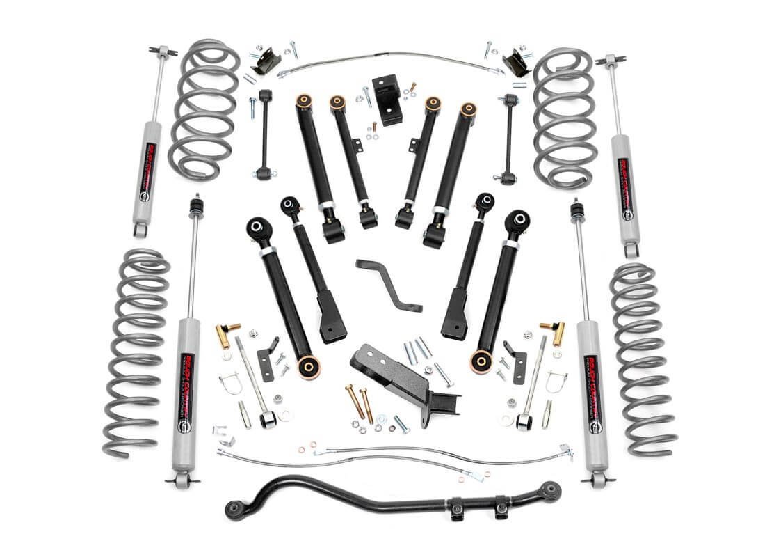 Rough Country 66130 4in X-Series Suspension Lift Kit for 97-06 Jeep Wrangler TJ