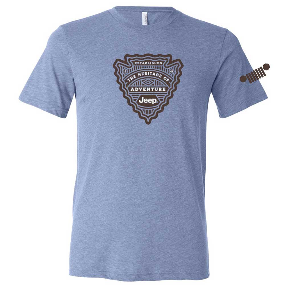Jeep Merchandise Mens Jeep Arrowhead Short Sleeve T-Shirt in Blue