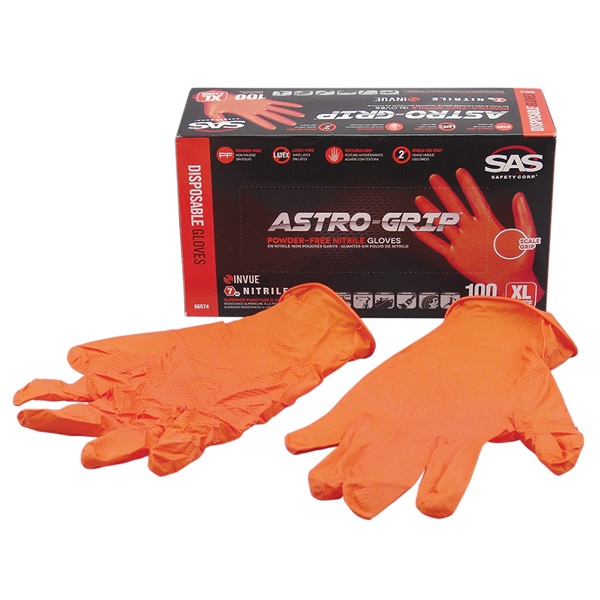 SAS ASTRO-GRIP™ Disposable Nitrile Work Gloves, XL