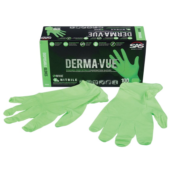 SAS DERMA-VUE™ Disposable Nitrile Work Gloves, Lrg