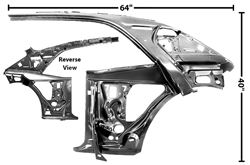 1967 - 1969 Camaro Quarter Panel and Door Frame Inner Structure Assembly, LH