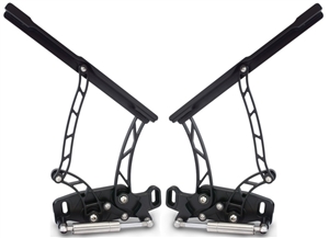 1967 - 1969 Camaro Kinetic Billet Aluminum Hood Hinges, BLACK ANODIZED