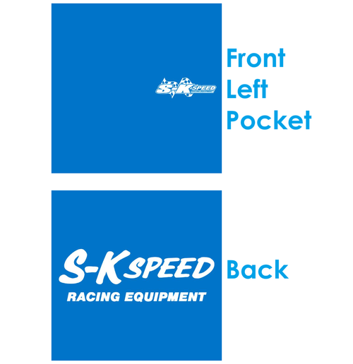 SK Speed Light Blue T Shirt - New Flag Logo Front Vintage Logo Back - Small