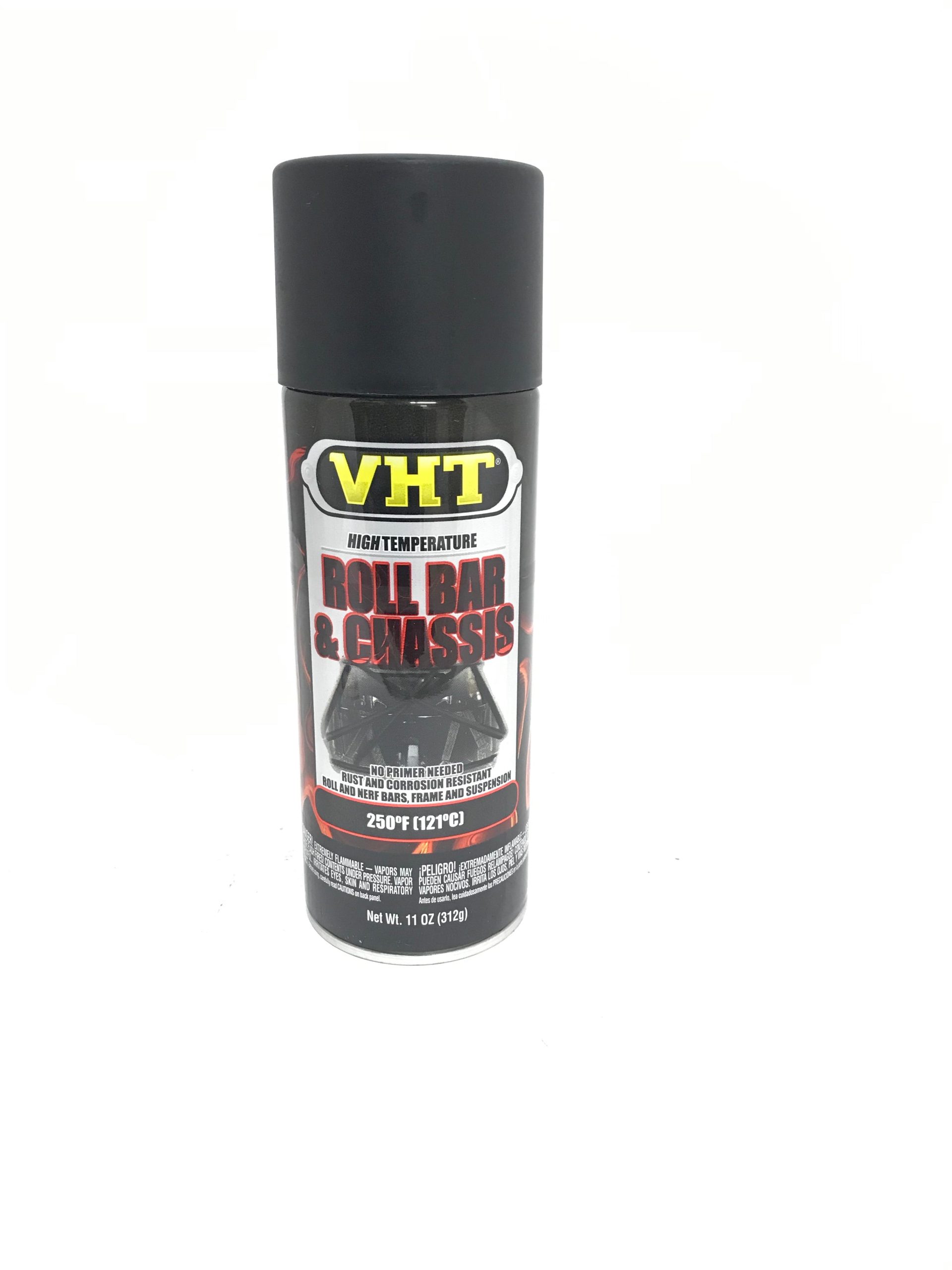 VHT SP671 High Temperature SATIN BLACK Roll Bar and Chassis Paint - 11 oz