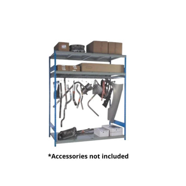 Rousseau Metal SRP0408 Hanging Rack, Double Hanging Rail (96"W x 36"D x 87"H)