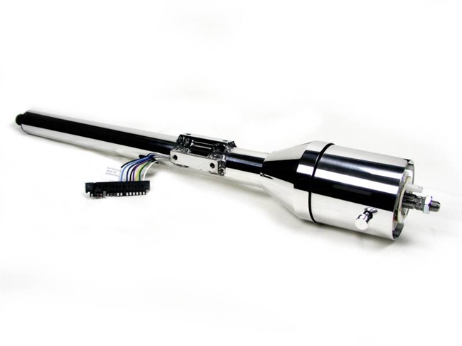 1967 - 1968 Camaro IDIDIT Tilt Steering Column for Floor Shift, Polished Aluminum Finish