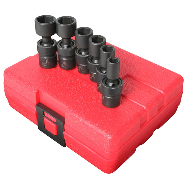 6 Piece 1/4" Drive Universal SAE Impact Socket Set