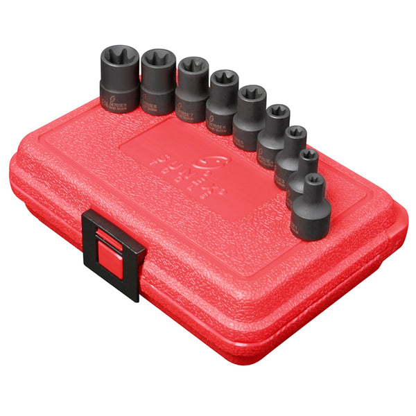 9 PIece 3/8" Drive External Star Impact Socket Set SUN3670SE