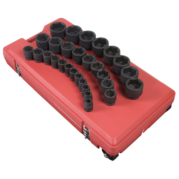 29 Piece 3/4" Drive 6 Point SAE Impact Socket Set SUN4696