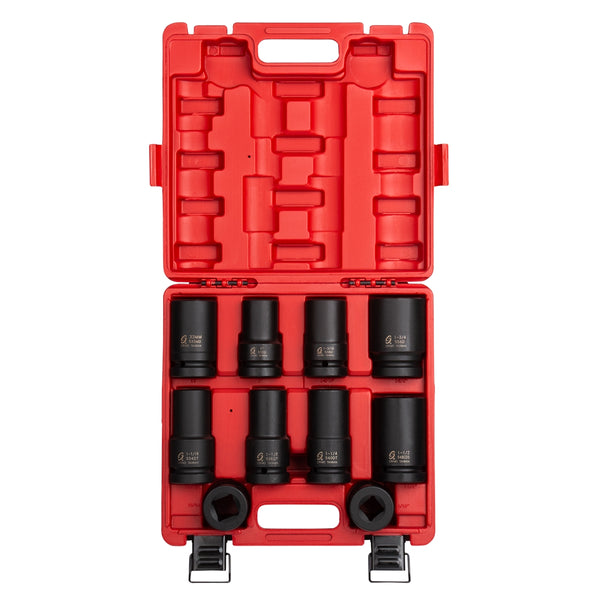 10 Piece 1" Drive SAE / Metric Heavy Duty Wheel Impact Socket Set