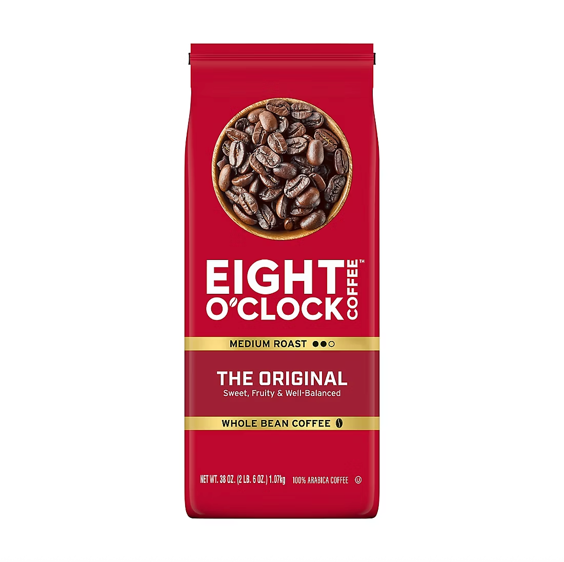 Eight O’Clock Original Medium Roast Whole Bean Coffee – 40 oz – Brand New & Unopened