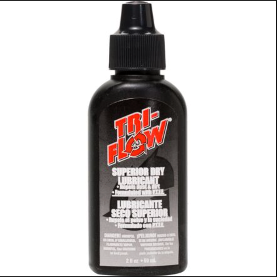 Tri-Flow TF21013 Dry Lubricant 2 oz Drip Bottle PTFE Teflon Oil for Precision Parts