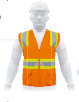 Truper Maximum-Visibility Safety Vests W/ Zipper and 6-Pockets,2" Double Reflect