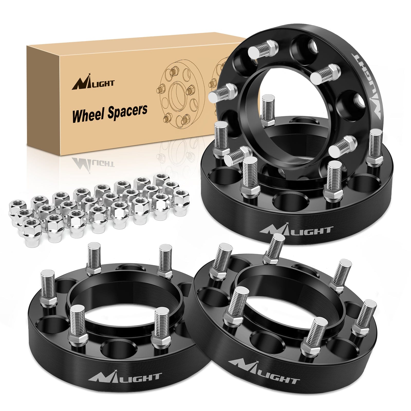 1.25inch (31mm) Wheel Spacers 4Pcs For 1995-2023 Toyota Tacoma 4Runner FJ Cruiser Tundra Fortuner Sequoia Land Cruiser | 6x139.7 | 106 Hub Bore | 12x1.5 Studs