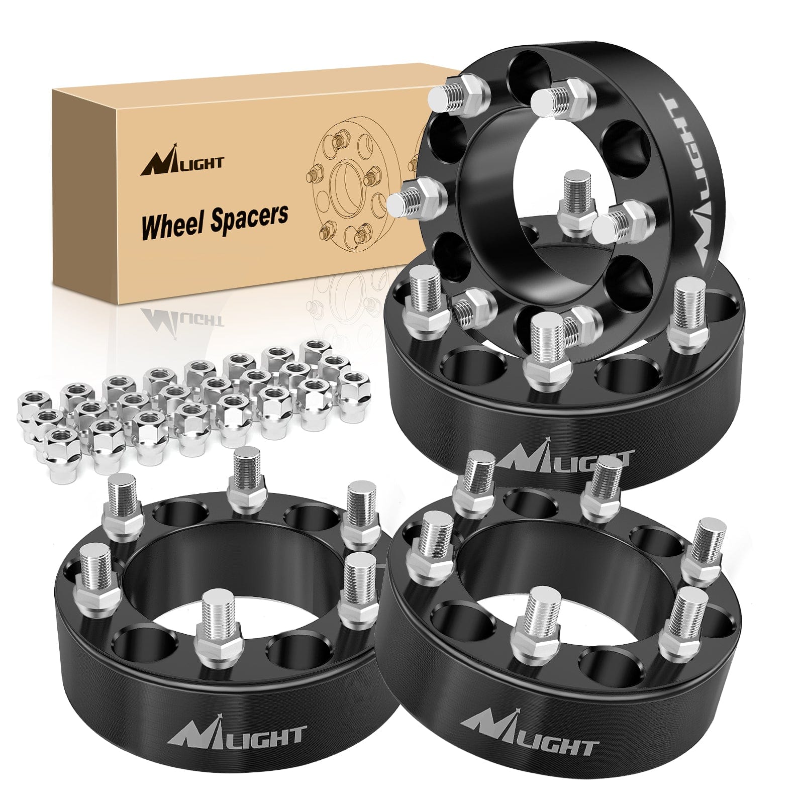 2inch (50mm) Wheel Spacers 4Pcs For 1999 2000 2021 Chevy Silverado GMC Sierra 1500 Yukon XL Avalanche | 6x139.7 | 108 Hub Bore | 14x1.5 Studs