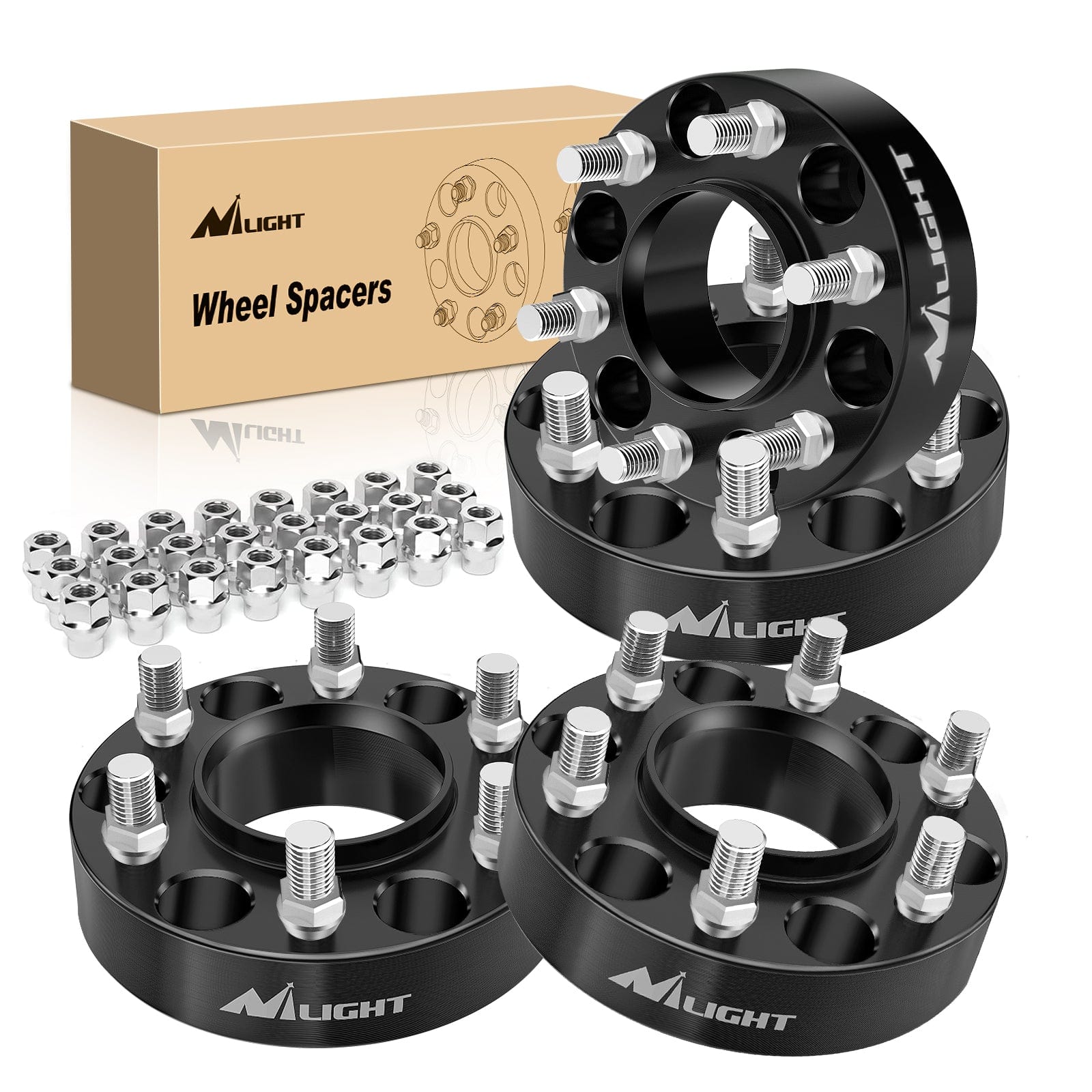 1.5inch (38mm) Wheel Spacers 4Pcs For 2004 2005 2006 2007 2008 2009 2010 2011 2012 2013 2014 Ford F150 2WD 4WD | 6x135 | 87.1 Hub Bore | 14x2 Studs
