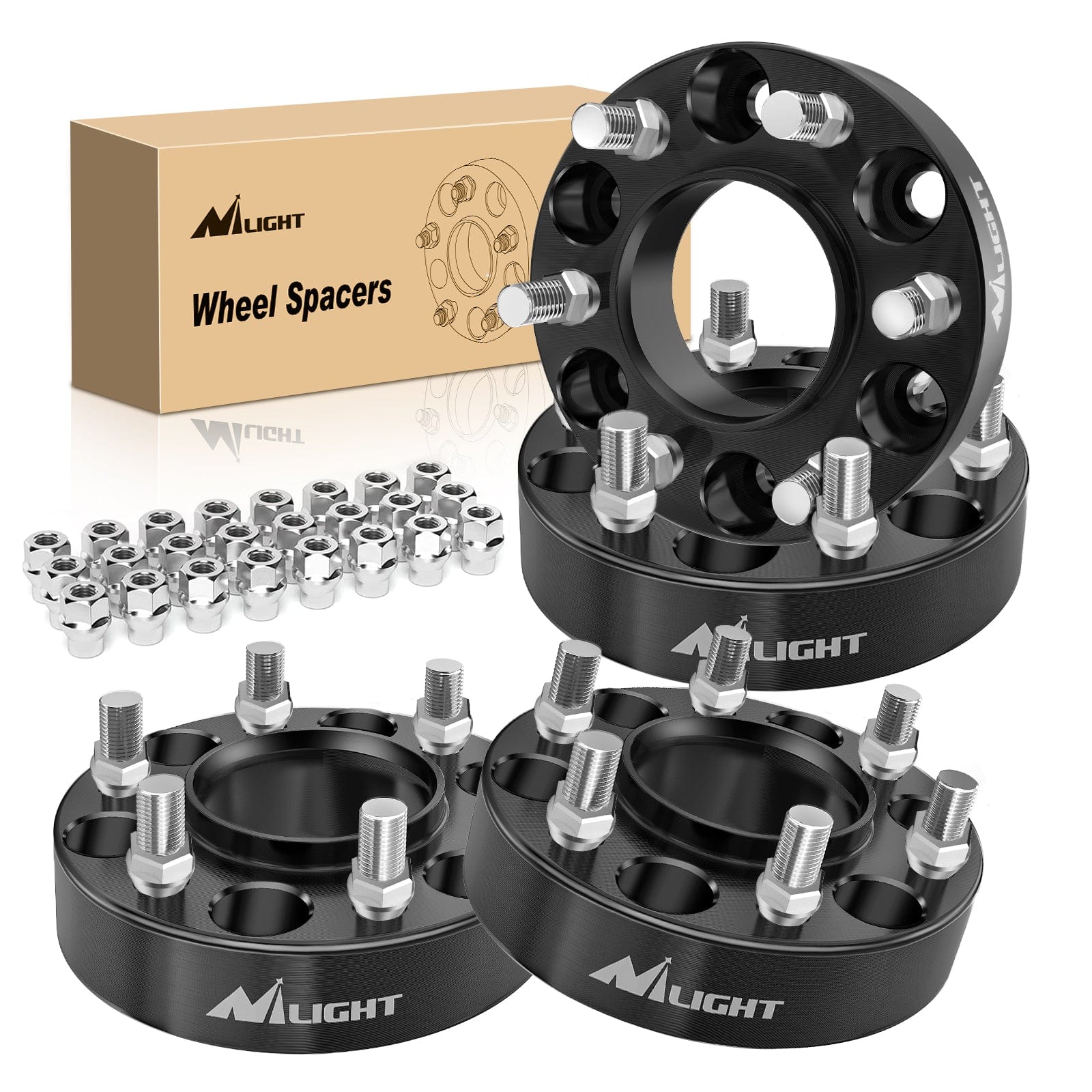 1.5inch (38mm) Wheel Spacers 4Pcs For 2015 2016 2017 2018 2019 2020 2021 2022 Ford F150 | 6x135 | 87.1 Hub Bore | 14x1.5 Studs