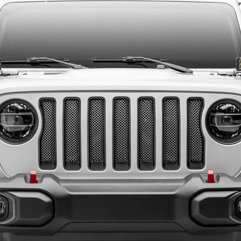 T-Rex 44493 Sport Polished Stainless Steel Mesh Grillefor 18-23 Jeep Wrangler JL