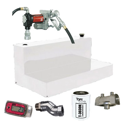 TOPST80LS-T15C80 Gallon L-Shaped Steel Transfer Tank