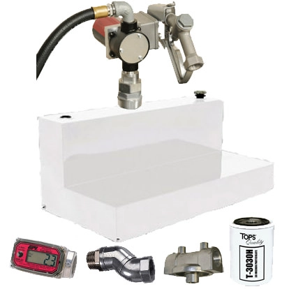 TOPST90LS-T8C90 Gallon L-Shaped Steel Transfer Tank