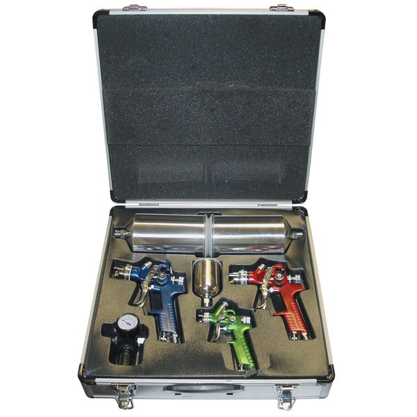 4 Piece HVLP Spray Gun Kit with Aluminum Case TIT19221