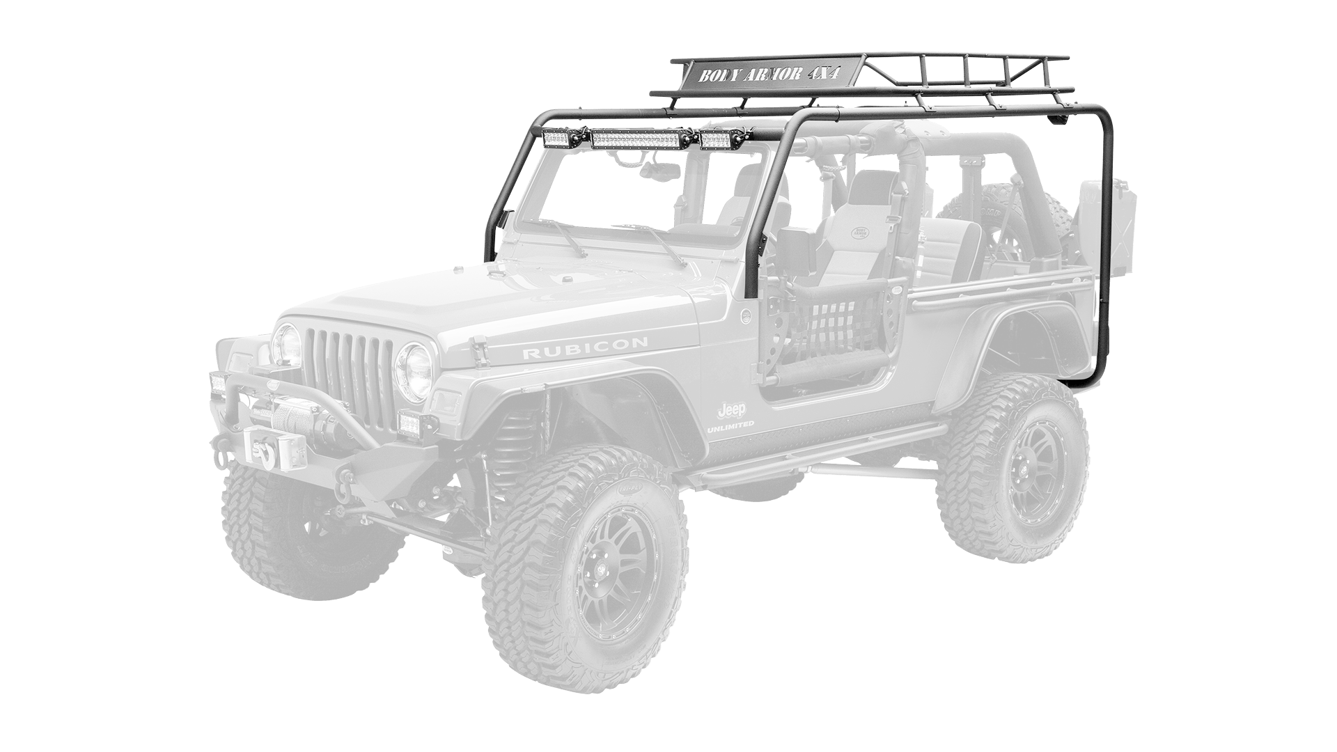 Body Armor 4X4 TJ-6124-1 WRANGLER CARGO ROOF RACK BOX 1 OF 2