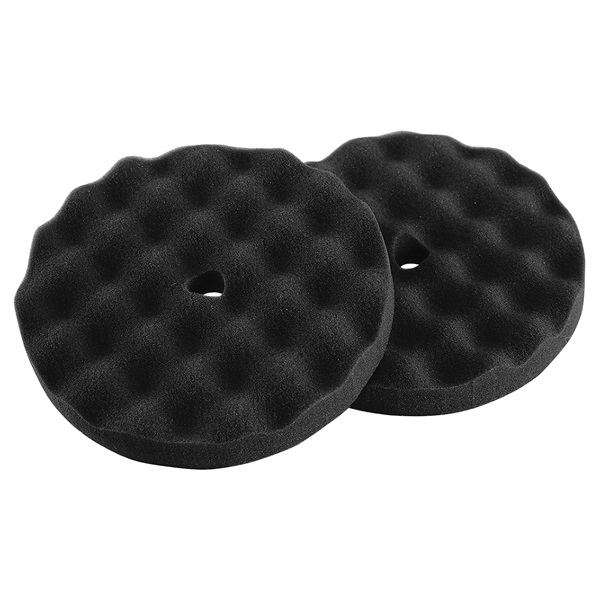 TP Tools 8" Waffle-Style Black Foam Polishing Pad, 2 Pk