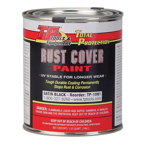 TP Tools RUST COVER PAINT - Satin Black, Qt