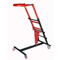 Traxion 3-700 ProGear Foldable Topside Automotive Engine Creeper Large, Red and Black