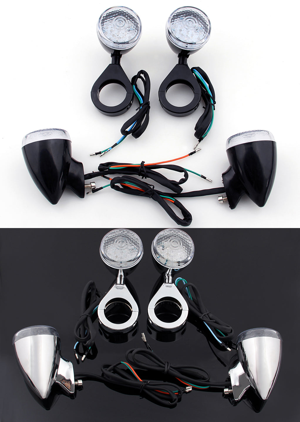 Turn Signal Light 41mm Relocation Clamp For Harley Dyna Sportster Black Generic