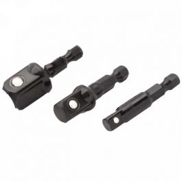 Titan 3pc 1/4" Hex to Stubby Impact Adapter Set