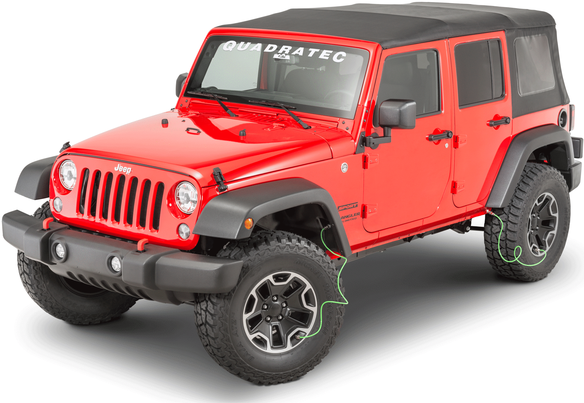 Up Down Air 269-0717 Air it Up Onboard Air Delivery System Rear Engine Mount for 07-18 Jeep Wrangler JK