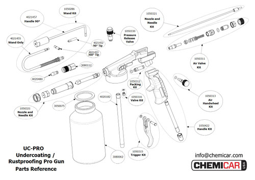 Replacement Parts for UCPRO Undercoating Rustproofing Sprayer