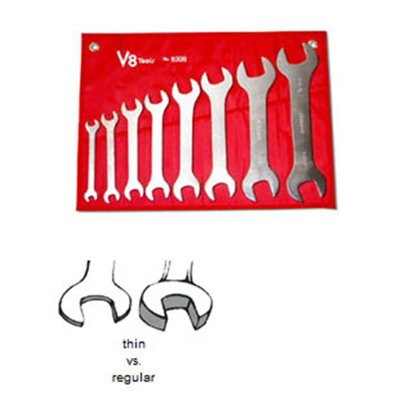 8pc Super Thin Wrench set SAE V8T8308