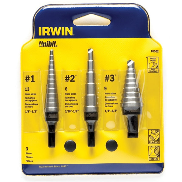 3 PIece Unibit Step Drill Set VGP10502