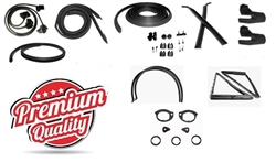 1967 Camaro Coupe Rubber Weatherstrip Seal Kit W/ Vent Window Rubbers and Run Channels