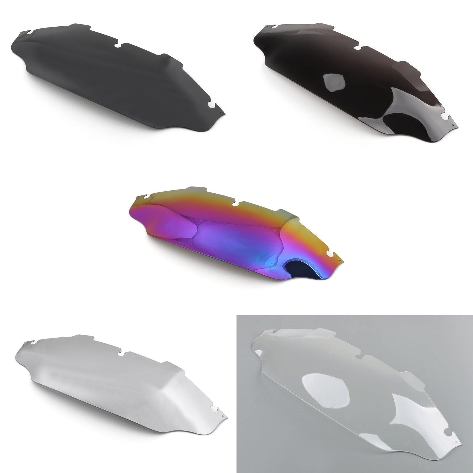 6 Wave Windshield Windscreen For Harley Electra Street Glide Touring Generic