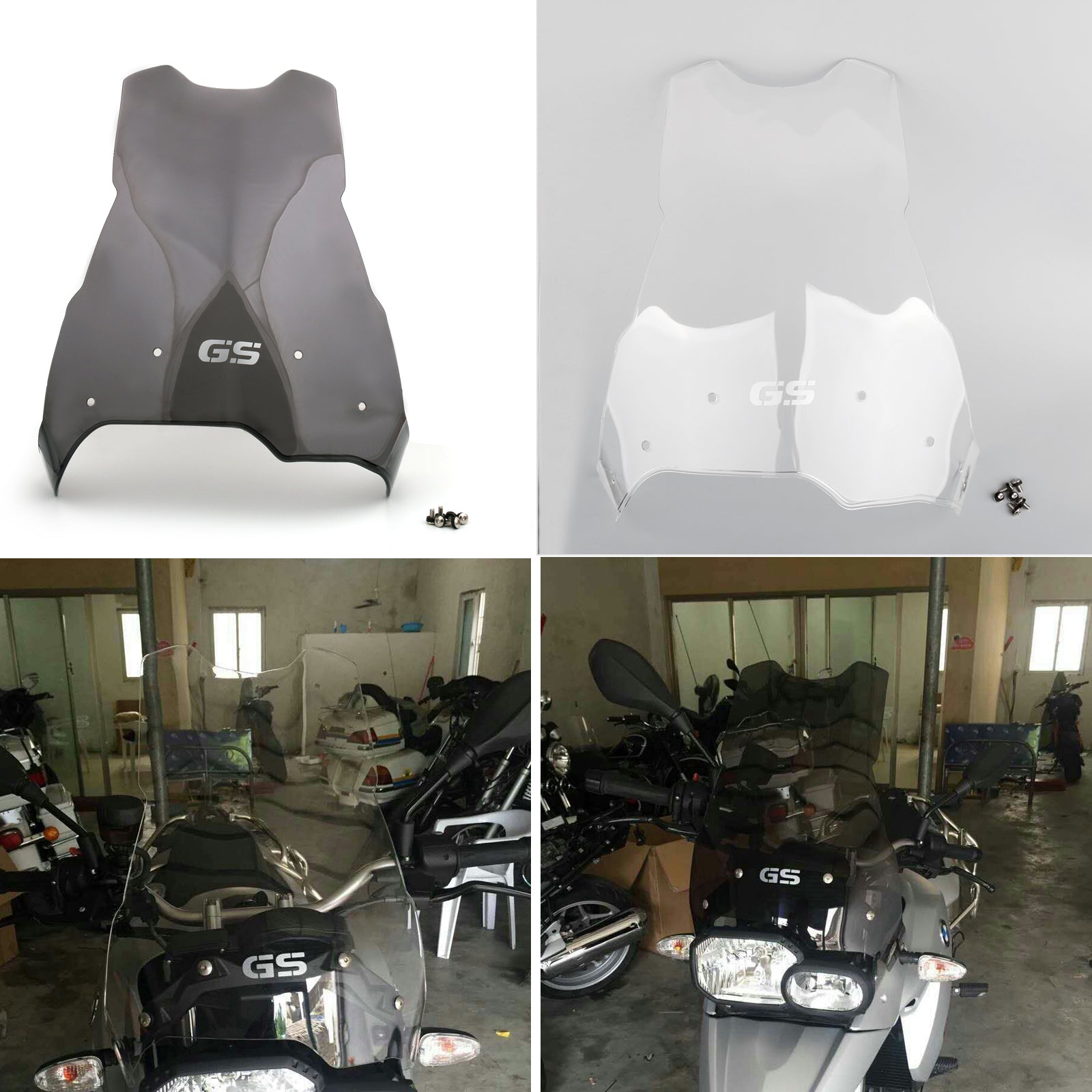 2008-2017 BMW Adventure F650GS F700GS F800GS Windshield WindScreen +4