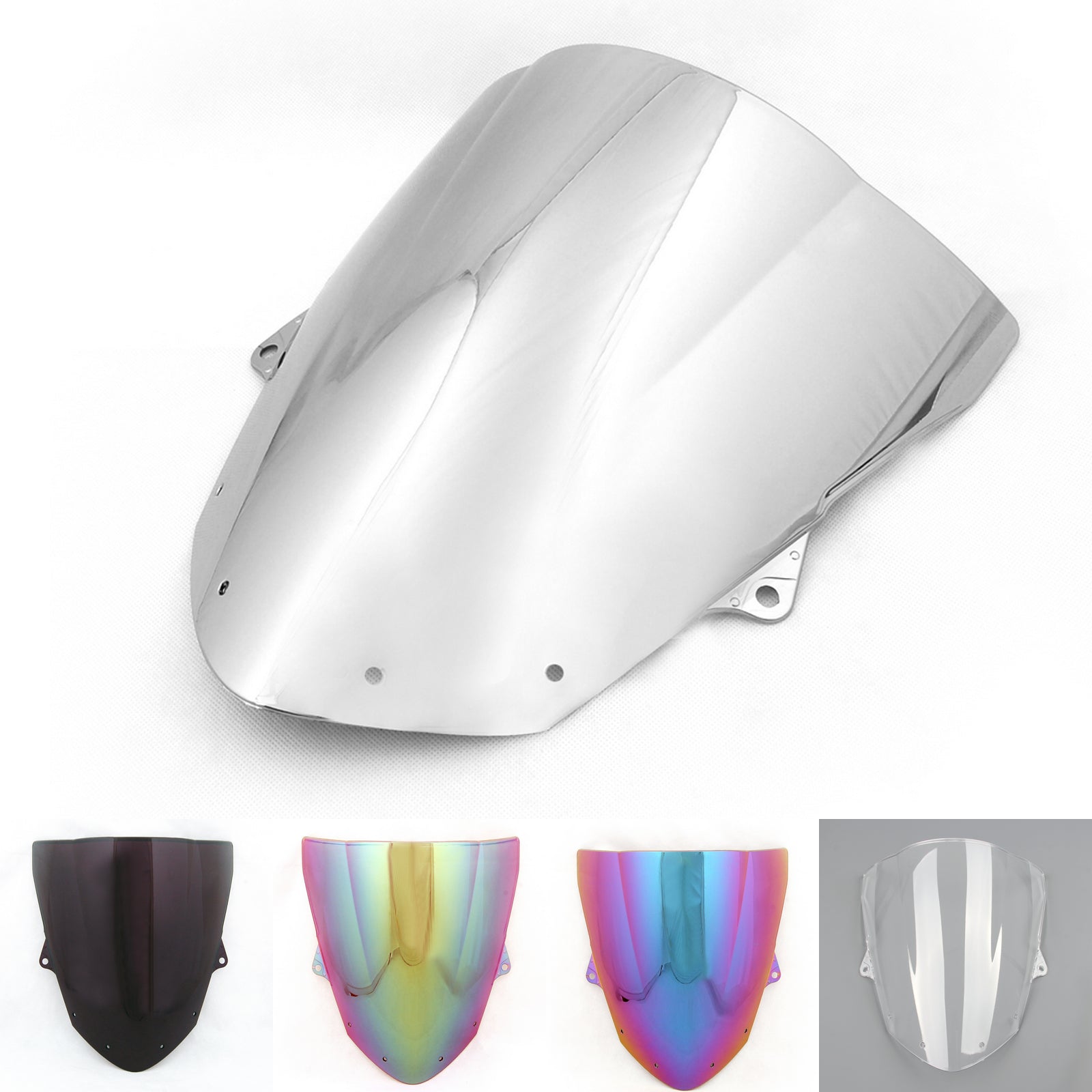 Windshield WindScreen Double Bubble For Kawasaki ZX6R 2009-2014 ZX10R 08-10, 5 Color Generic