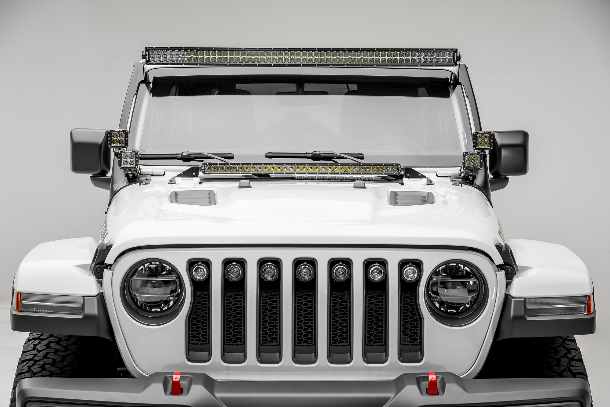 ZROADZ Z364931 Hood Cowl Mounting Brackets for (1) 30" LED Light Barfor 18-26 Jeep Wrangler JL & Gladiator JT