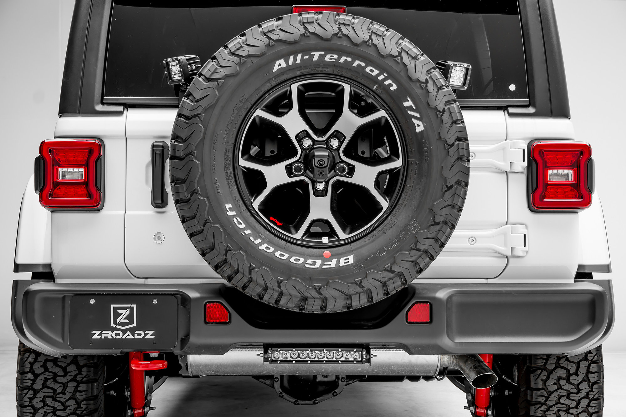 ZROADZ Z384931 Rear Bumper Frame Mounting Brackets for a 10" Single Row LED Light for 18-26 Jeep Wrangler JL