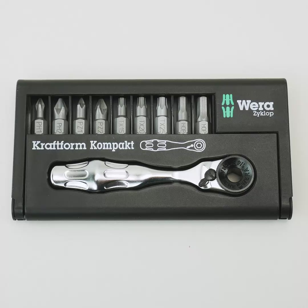 Wera 073645 9 Bit Ratchet (Zyklop Mini) Set