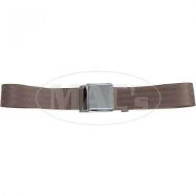Seatbelt Solutions Chevrolet 1955-1957, Rear Universal Lap Belt, 60" with Chrome Lift Latch 1800603008 | Medium Beige